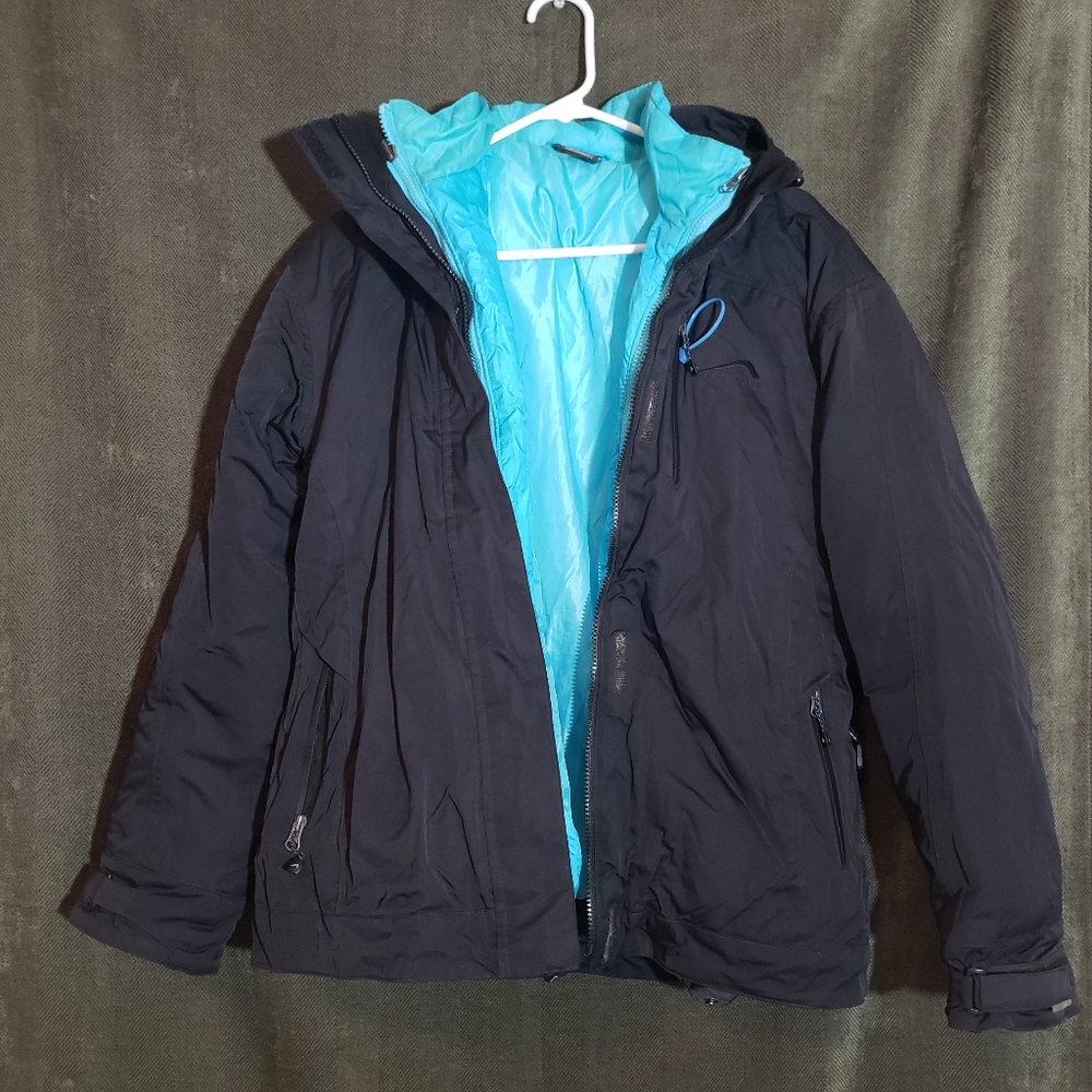 Polar Edge black and blue ski jacket, ladies large
